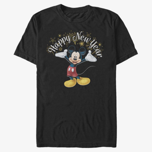 Queens Disney Classics Mickey Classic - Mickey Happy New Year Unisex T-Shirt Black