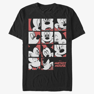 Queens Disney Classics Mickey Classic - Mickey Mouse Expression Grid Unisex T-Shirt Black