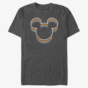 Queens Disney Classics Mickey Classic - Rainbow Ears Unisex T-Shirt Dark Heather Grey