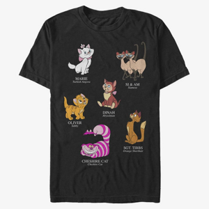 Queens Disney Classics Mickey & Friends - Cat Breeds Unisex T-Shirt Black