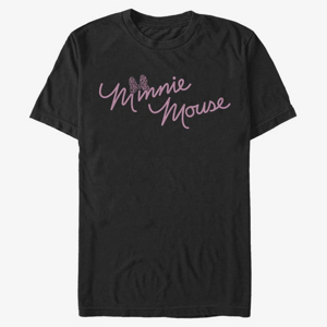 Queens Disney Classics Mickey & Friends - Cursive Bow Unisex T-Shirt Black
