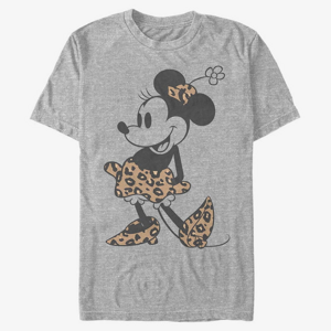 Queens Disney Classics Mickey & Friends - Leopard Mouse Unisex T-Shirt Heather Grey