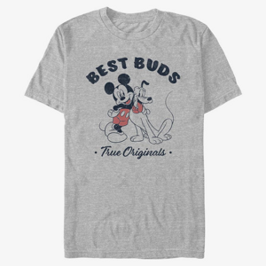 Queens Disney Classics Mickey Mouse - Vintage Buds Unisex T-Shirt Heather Grey