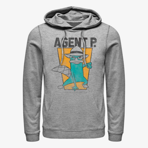 Queens Disney Classics Phineas And Ferb - Agent P Unisex Hoodie Heather Grey