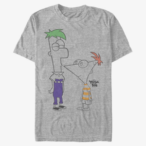 Queens Disney Classics Phineas And Ferb - Boys of Summer Unisex T-Shirt Heather Grey