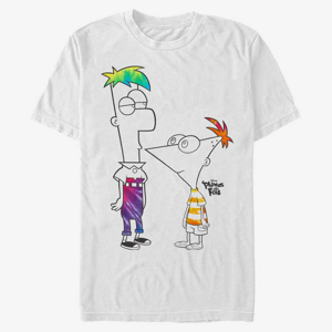 Queens Disney Classics Phineas And Ferb - Boys of Tie Dye Unisex T-Shirt White