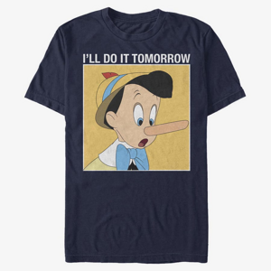 Queens Disney Classics Pinocchio - Do It Tomorrow Unisex T-Shirt Navy Blue