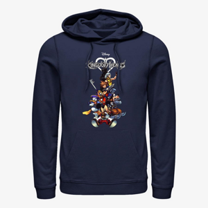 Queens Disney Kingdom Hearts - Group With Logo Unisex Hoodie Navy Blue