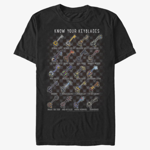 Queens Disney Kingdom Hearts - Keyblades Chart Unisex T-Shirt Black