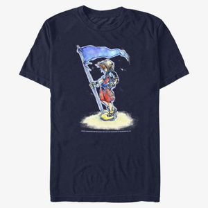 Queens Disney Kingdom Hearts - Sora With Flag Unisex T-Shirt Navy Blue