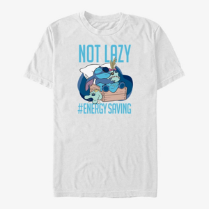 Queens Disney Lilo & Stitch - Lazy Energy Unisex T-Shirt White