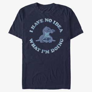 Queens Disney Lilo & Stitch - No Idea Unisex T-Shirt Navy Blue