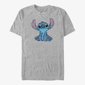 Queens Disney Lilo & Stitch - Simply Stitch Unisex T-Shirt Heather Grey