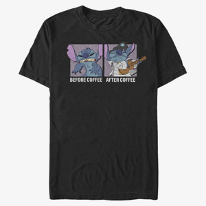 Queens Disney Lilo & Stitch - Stitch Coffee Unisex T-Shirt Black