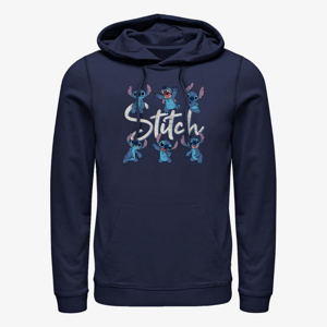 Queens Disney Lilo & Stitch - STITCH POSES Unisex Hoodie Navy Blue