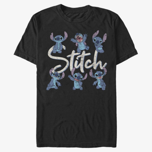 Queens Disney Lilo & Stitch - STITCH POSES Unisex T-Shirt Black