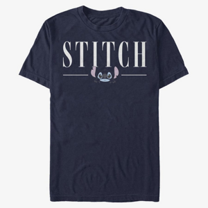 Queens Disney Lilo & Stitch - Stitch Title Unisex T-Shirt Navy Blue