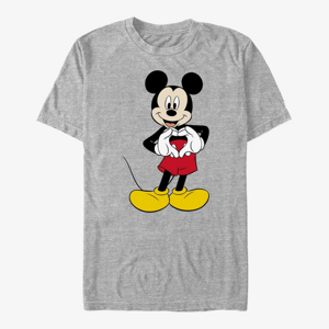 Queens Disney Mickey And Friends - Mickey Love Unisex T-Shirt Heather Grey