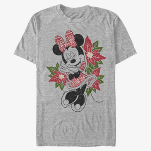 Queens Disney Mickey Classic - Christmas Fairisle Minnie Unisex T-Shirt Heather Grey