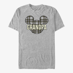 Queens Disney Mickey Classic - Grandpa Holiday Patch Unisex T-Shirt Heather Grey