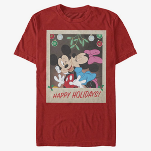 Queens Disney Mickey Classic - Holiday Polaroid Unisex T-Shirt Red