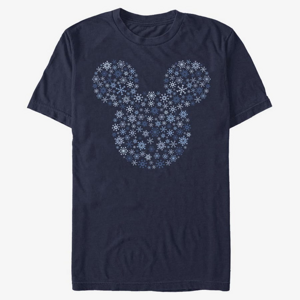 Queens Disney Mickey Classic - Mickey Ear Snowflakes Unisex T-Shirt Navy Blue
