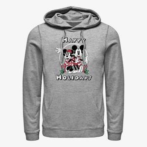 Queens Disney Mickey Classic - Mickey & Minnie Holiday Unisex Hoodie Heather Grey