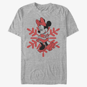 Queens Disney Mickey Classic - Minnie Snowflake Unisex T-Shirt Heather Grey