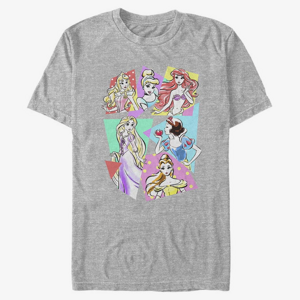 Queens Disney Princesses - Neon Pop Unisex T-Shirt Heather Grey