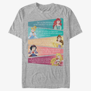 Queens Disney Princesses - Princess Adjectives Unisex T-Shirt Heather Grey