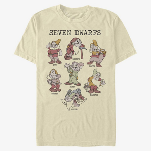 Queens Disney Snow White - Dwarf Grid Unisex T-Shirt Natural
