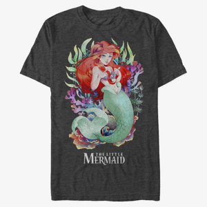 Queens Disney The Little Mermaid - Anime Unisex T-Shirt Dark Heather Grey