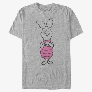 Queens Disney Winnie the Pooh - Basic Sketch Piglet Unisex T-Shirt Heather Grey