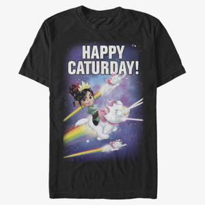 Queens Disney Wreck-It Ralph 2 - Happy Caturday Stars Unisex T-Shirt Black