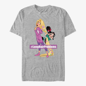 Queens Disney Wreck-It Ralph 2 - Long Hair Rapunzel Vanellope Unisex T-Shirt Heather Grey