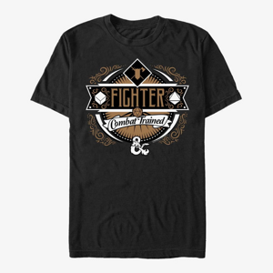 Queens Dungeons & Dragons - Fighter Label Unisex T-Shirt Black