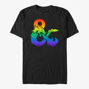 Queens Dungeons & Dragons - Pride Gradient Logo Unisex T-Shirt Black