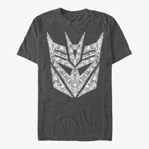 Queens Hasbro Transformers - Detail Decepticon Symbol Men's T-Shirt Dark Heather Grey