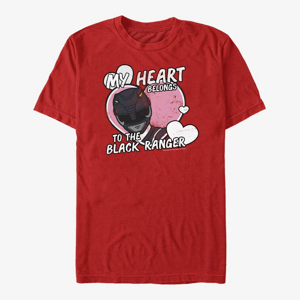 Queens Hasbro Vault Power Rangers - Heart Belongs to Black Ranger Unisex T-Shirt Red