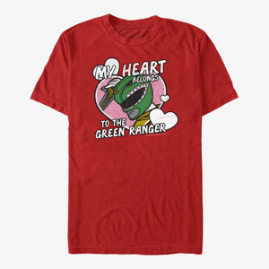 Queens Hasbro Vault Power Rangers - Heart Belongs to Green Ranger Unisex T-Shirt Red
