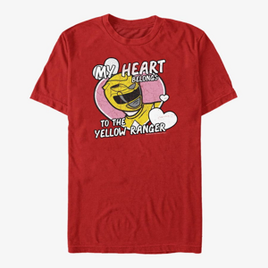 Queens Hasbro Vault Power Rangers - Heart Belongs to Yellow Ranger Unisex T-Shirt Red