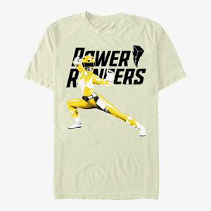Queens Hasbro Vault Power Rangers - Yellow Ranger Big Men's T-Shirt Natural