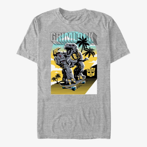 Queens Hasbro Vault Transformers - Grimlock Skater Unisex T-Shirt Heather Grey