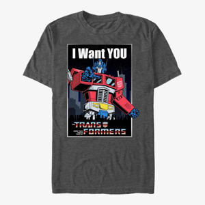 Queens Hasbro Vault Transformers - I Want You Unisex T-Shirt Dark Heather Grey
