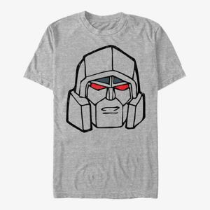 Queens Hasbro Vault Transformers - Megatron Face Unisex T-Shirt Heather Grey