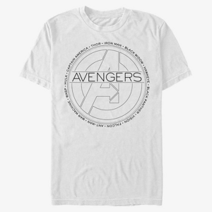 Queens Marvel Avengers Classic - Avengers Circle Icon Men's T-Shirt White