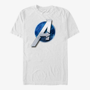 Queens Marvel Avengers Classic - Avengers Game Circle Logo Unisex T-Shirt White