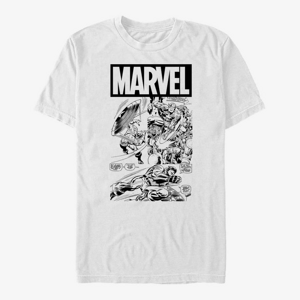 Queens Marvel Avengers Classic - Black And White Cap Men's T-Shirt White