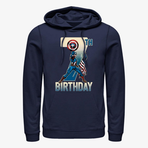 Queens Marvel Avengers Classic - Capt America 16th Bday Unisex Hoodie Navy Blue