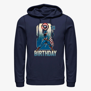 Queens Marvel Avengers Classic - Capt America 8th Bday Unisex Hoodie Navy Blue